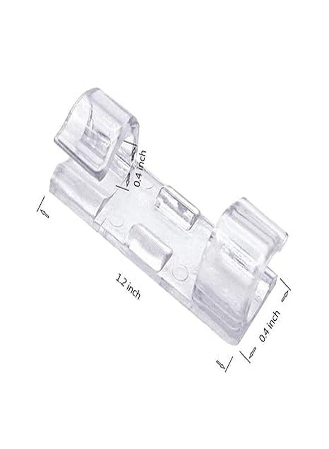 Zerolex 60 Pcs Self Adhesive Cable Management Clips, Cable Organizers Sticky Wire Clips Cord Holder for TV PC Laptop Ethernet Cable Desktop Home Office (Large,Transparent) - Image 2